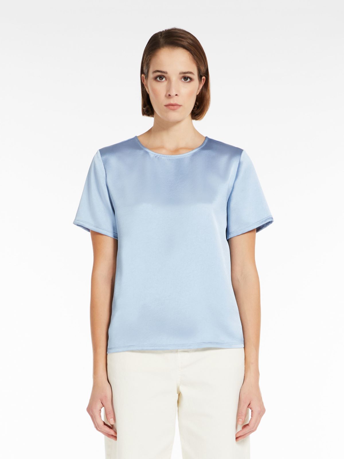 Blouse in satin and jersey - LIGHT BLUE - Weekend Max Mara - 2