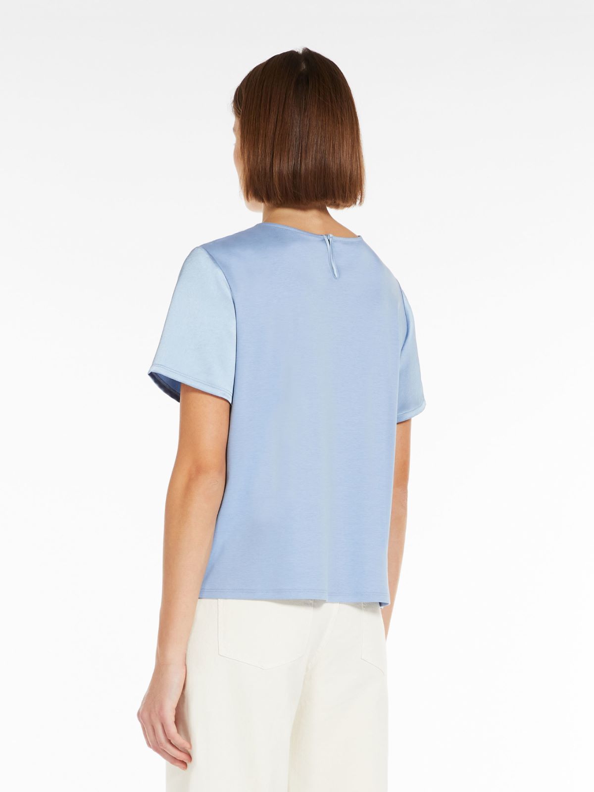 Blouse in satin and jersey - LIGHT BLUE - Weekend Max Mara - 3