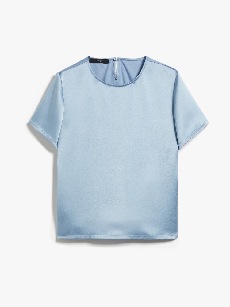 Blouse in satin and jersey - LIGHT BLUE - Weekend Max Mara - 2