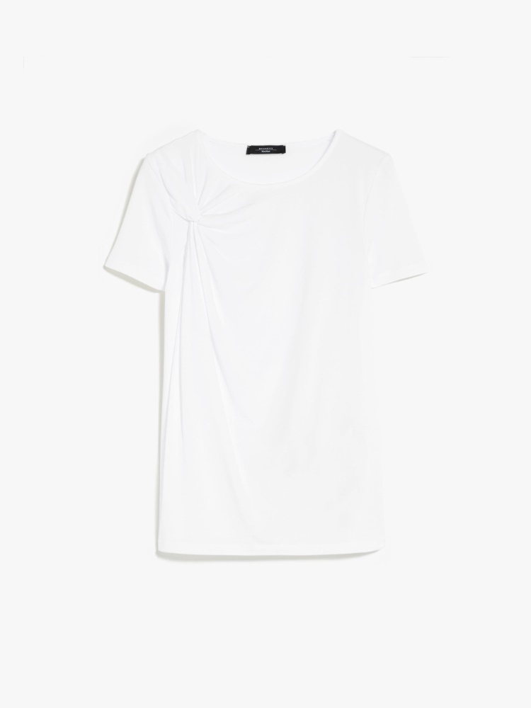 Draped jersey T-shirt - WHITE - Weekend Max Mara - 2