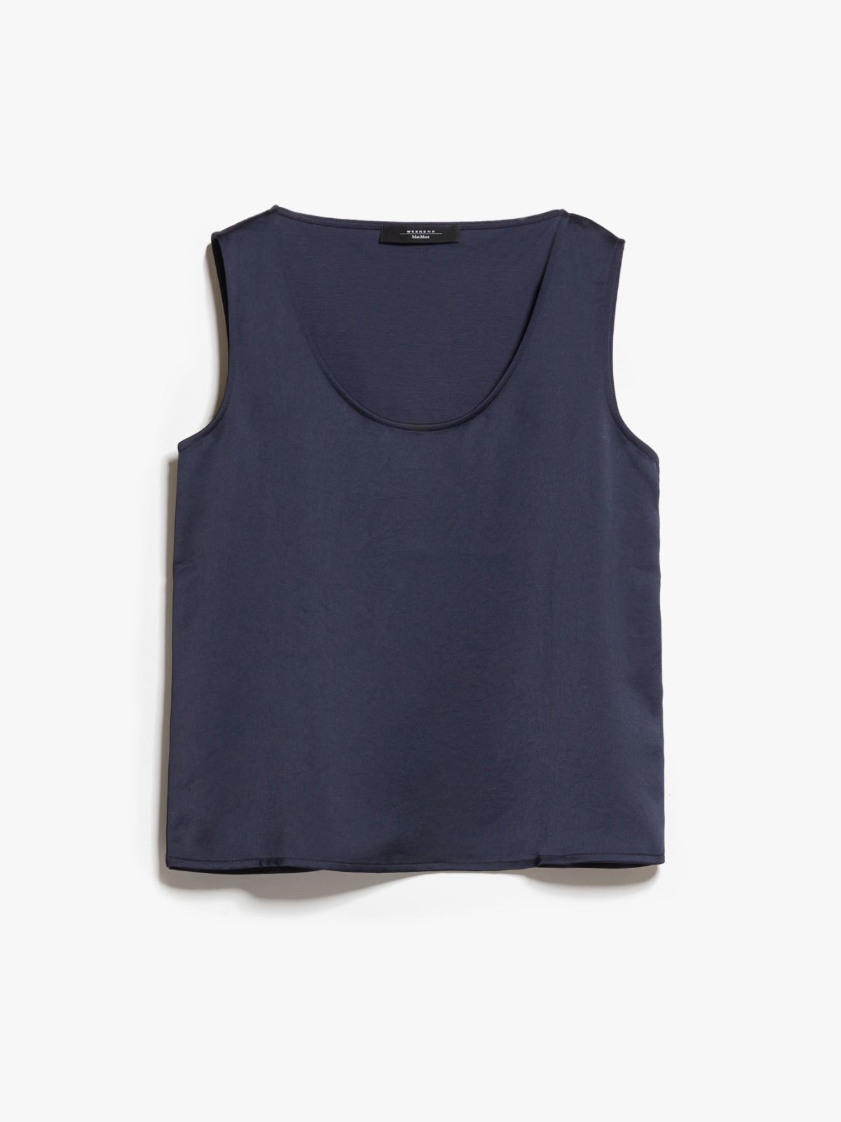 Straight-cut top in satin and jersey - NAVY - Weekend Max Mara - 6