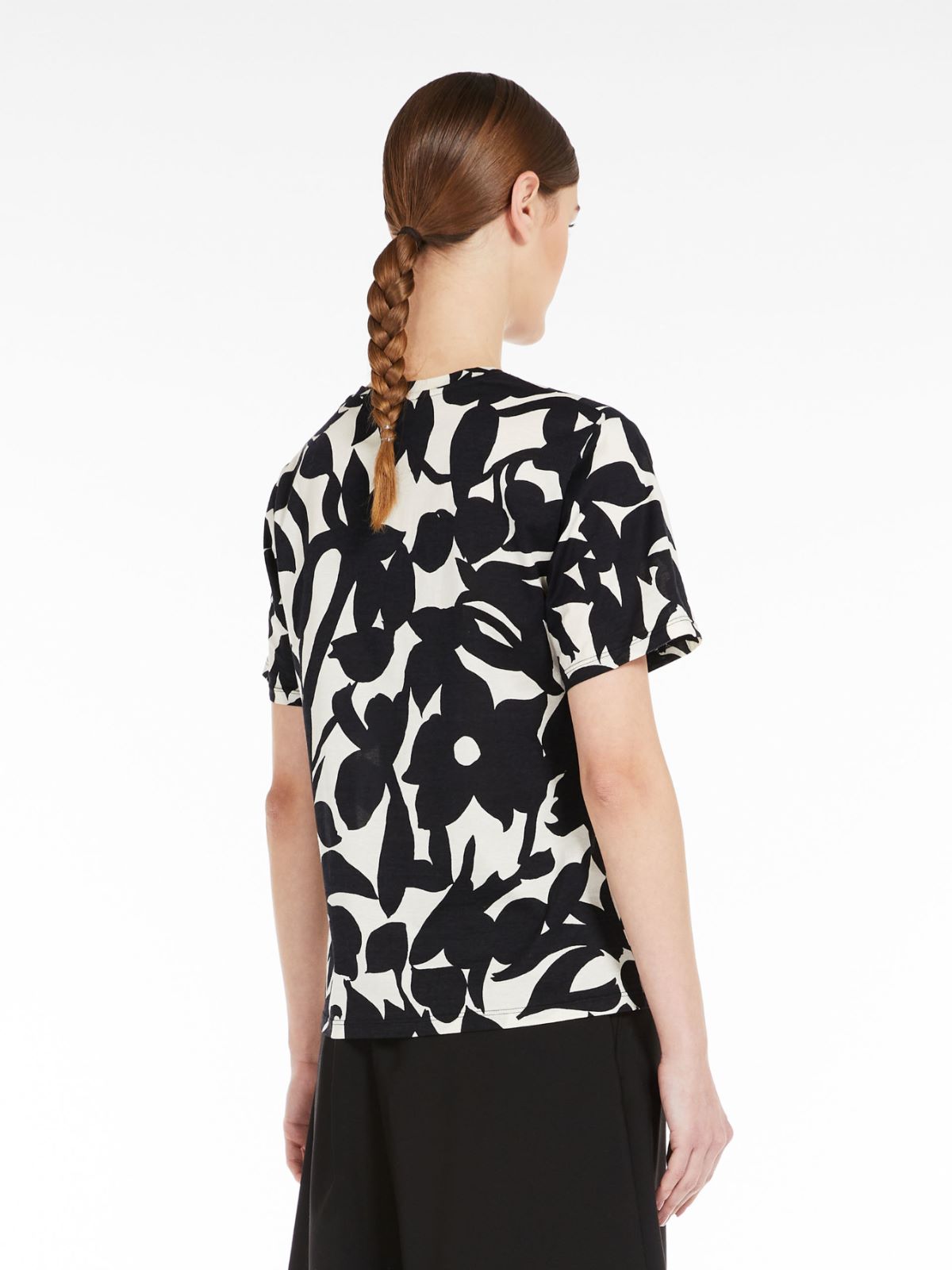Embroidered jersey T-shirt - BLACK - Weekend Max Mara - 3