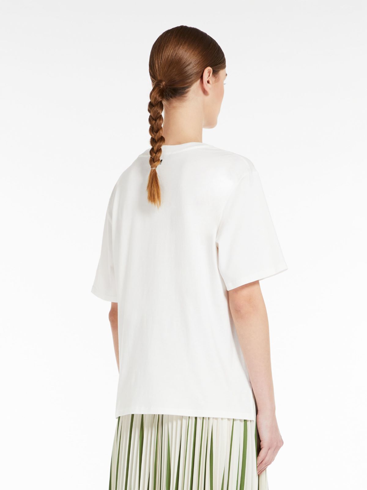 Jersey t-shirt with print and embroidery - WHITE - Weekend Max Mara - 3