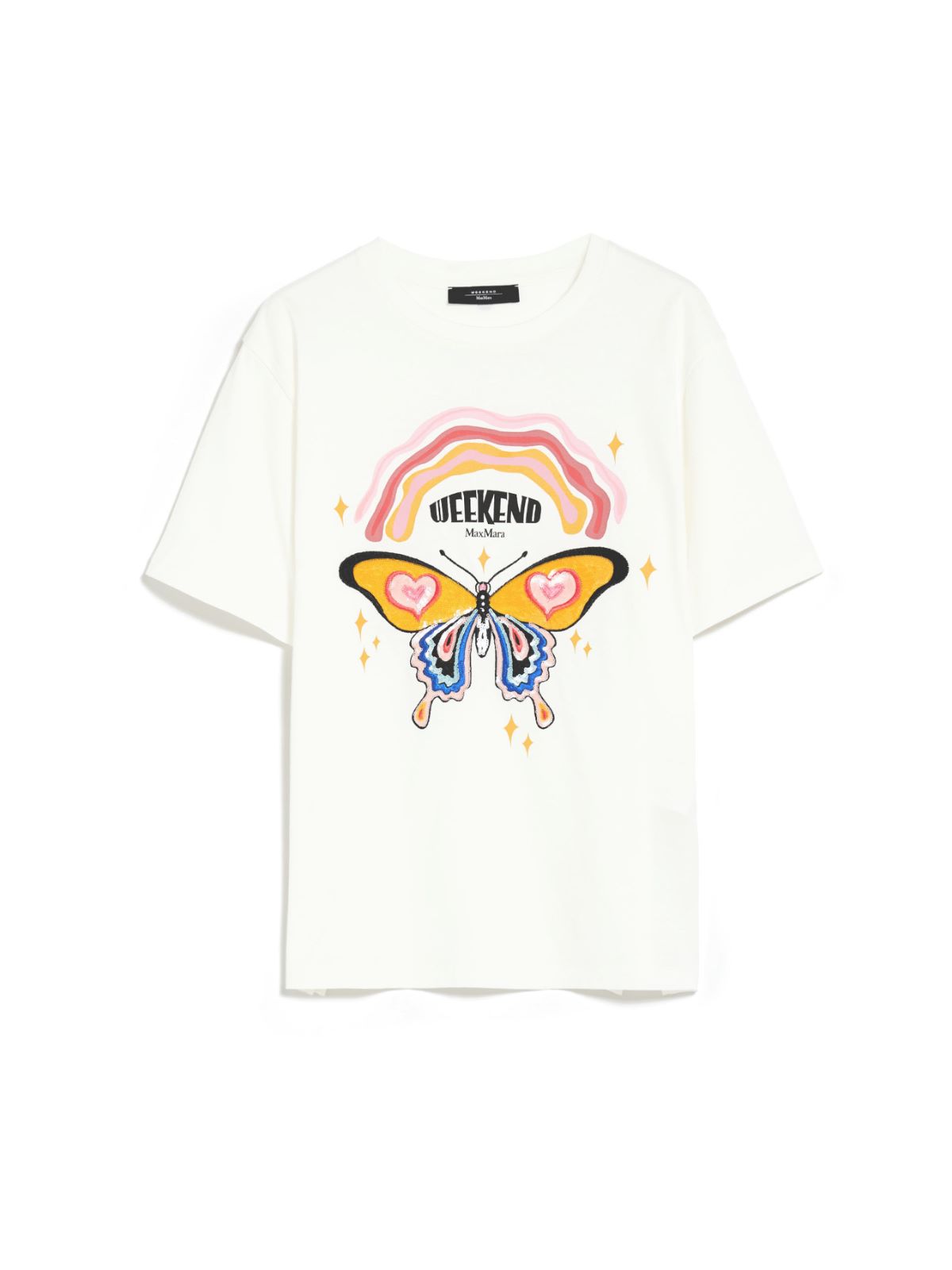 Jersey t-shirt with print and embroidery - WHITE - Weekend Max Mara - 6