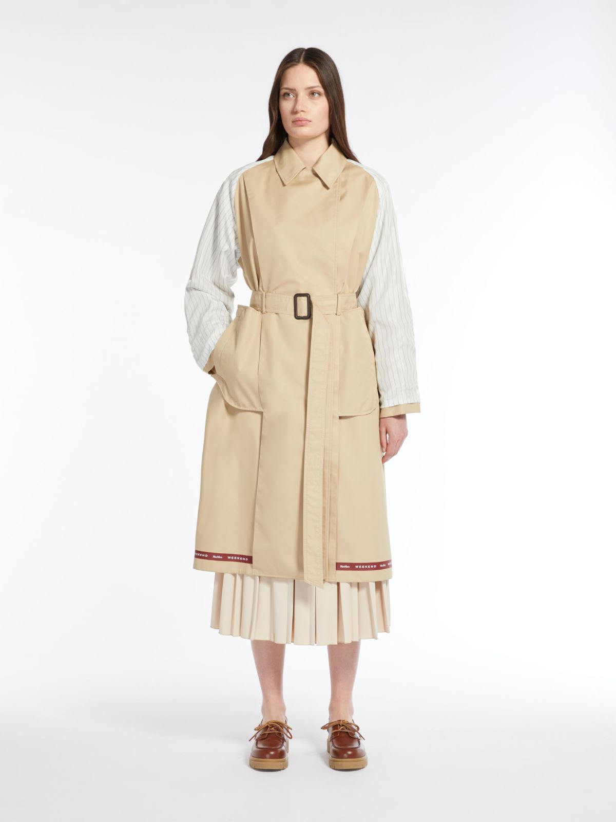 Reversible water-repellent fabric trench coat - HONEY - Weekend Max Mara - 4