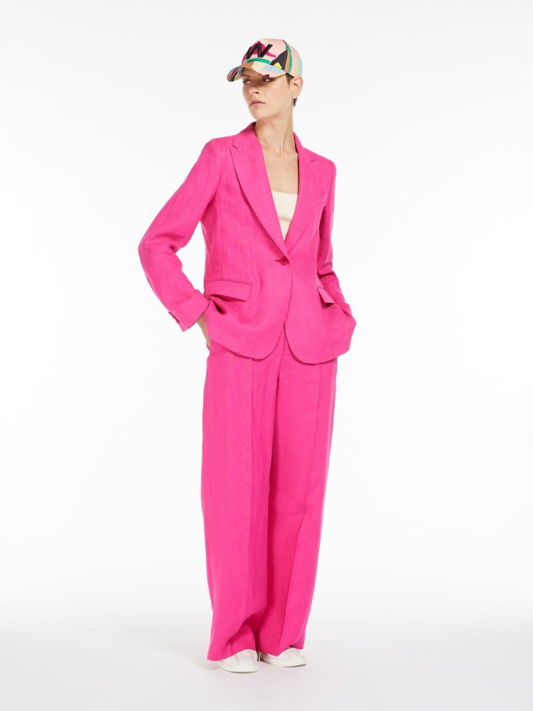 Max Mara Womens Two Button Notch Lapel Slim Fit Blazer Pants Suit