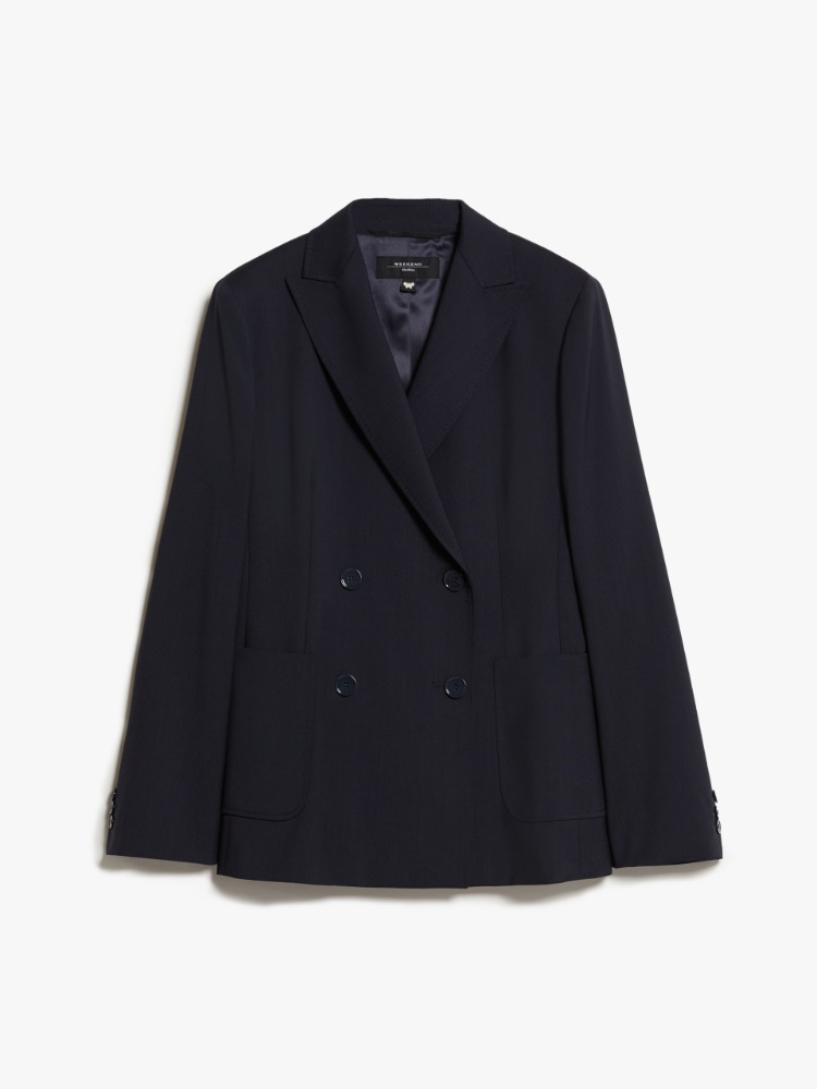 Tailored woollen cloth blazer - NAVY - Weekend Max Mara