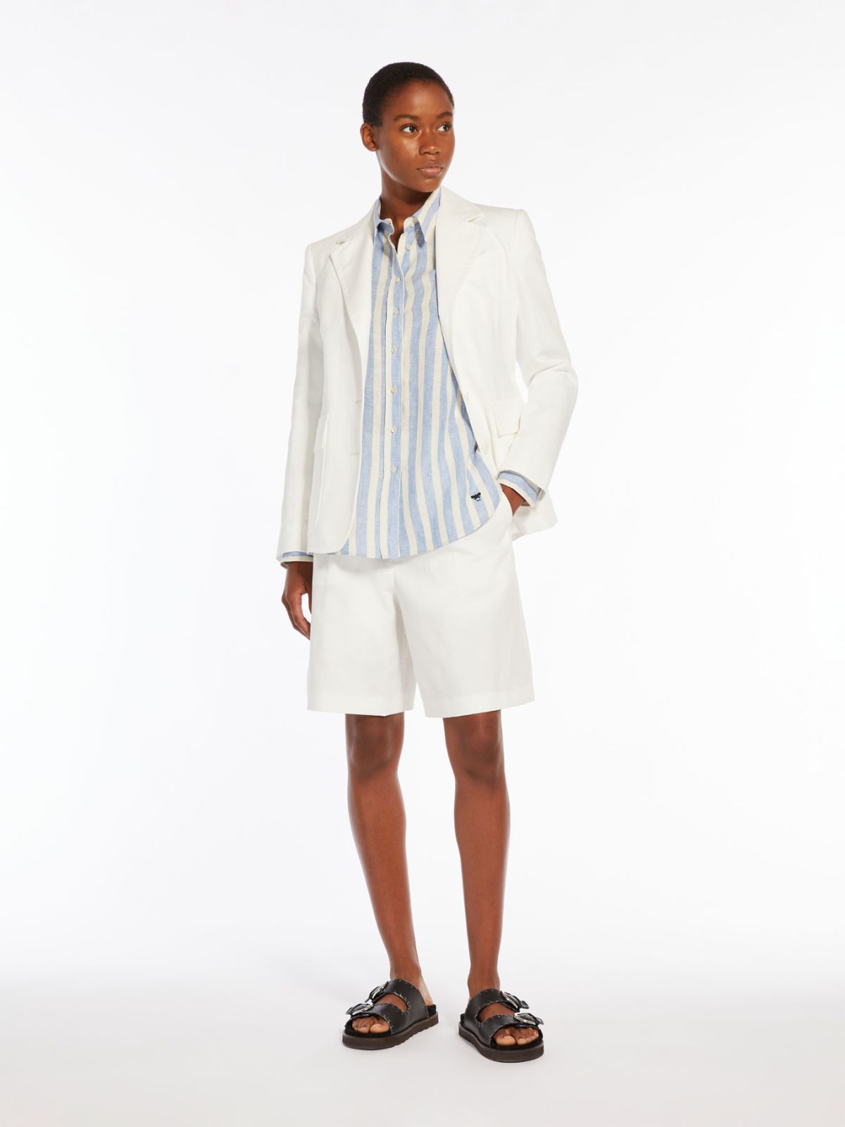 Linen shorts clearance and blazer