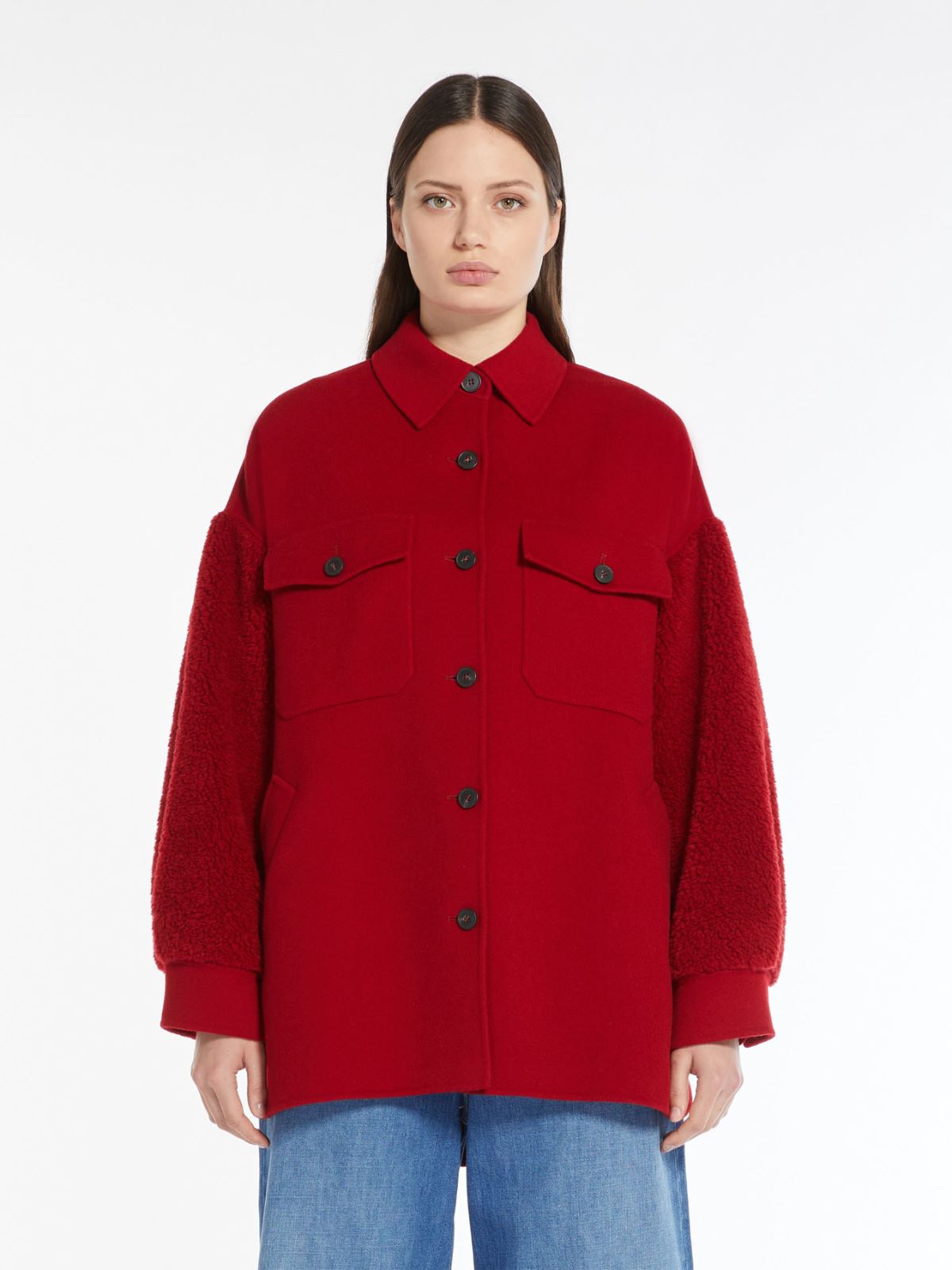 Belted wool shirt - RED - Weekend Max Mara - 2