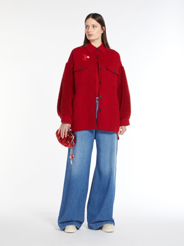 Belted wool shirt - RED - Weekend Max Mara
