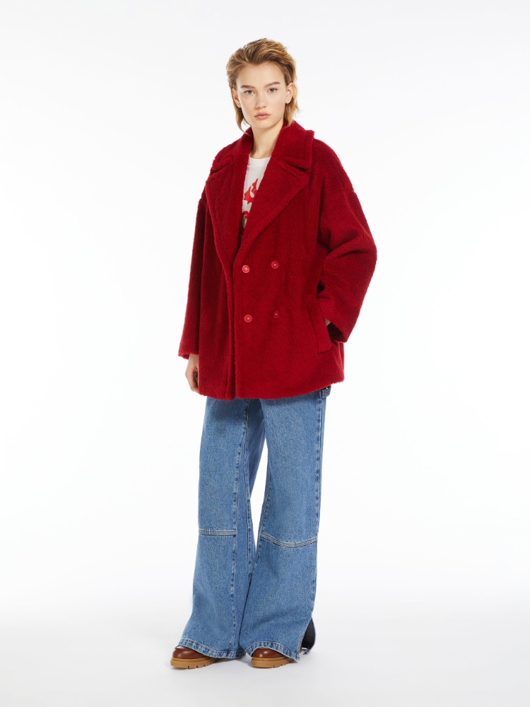 Wool fabric coat - RED - Weekend Max Mara - 2