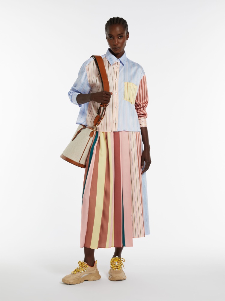 Pleated printed twill skirt - AVIO - Weekend Max Mara