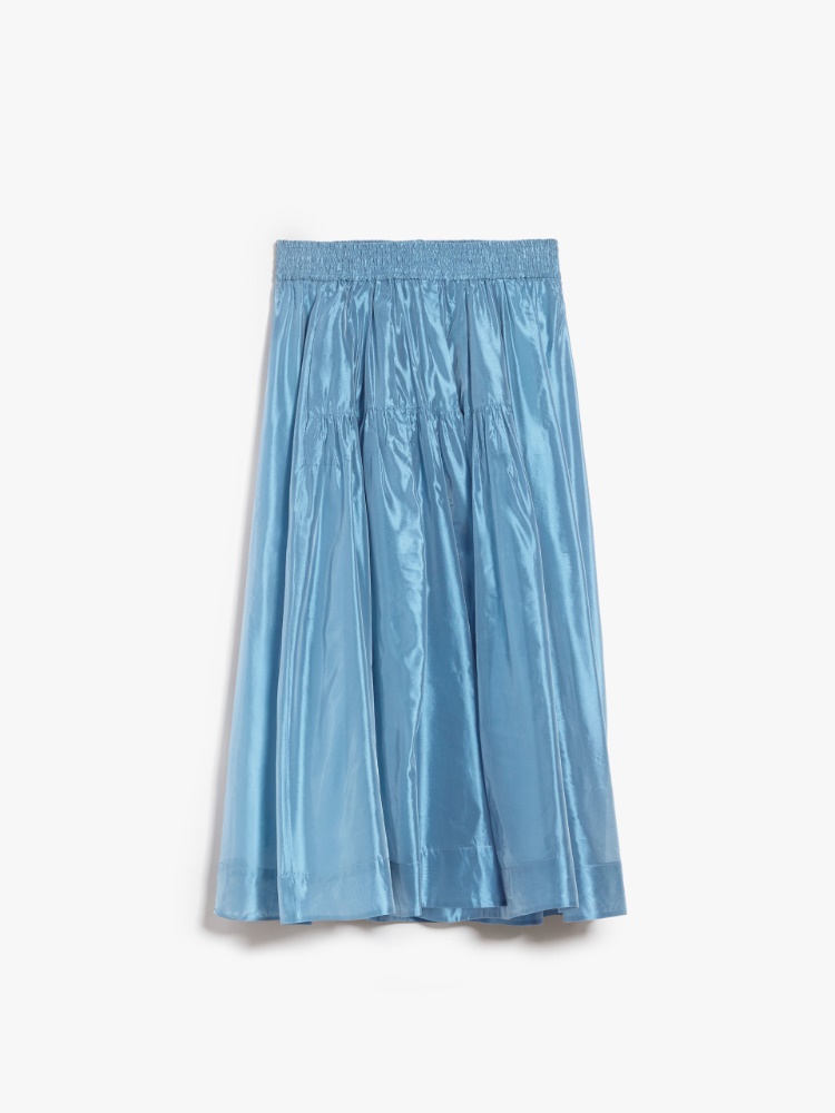 Midi Skirts, Pleated & Wrap, Satin Denim Silk & Knit