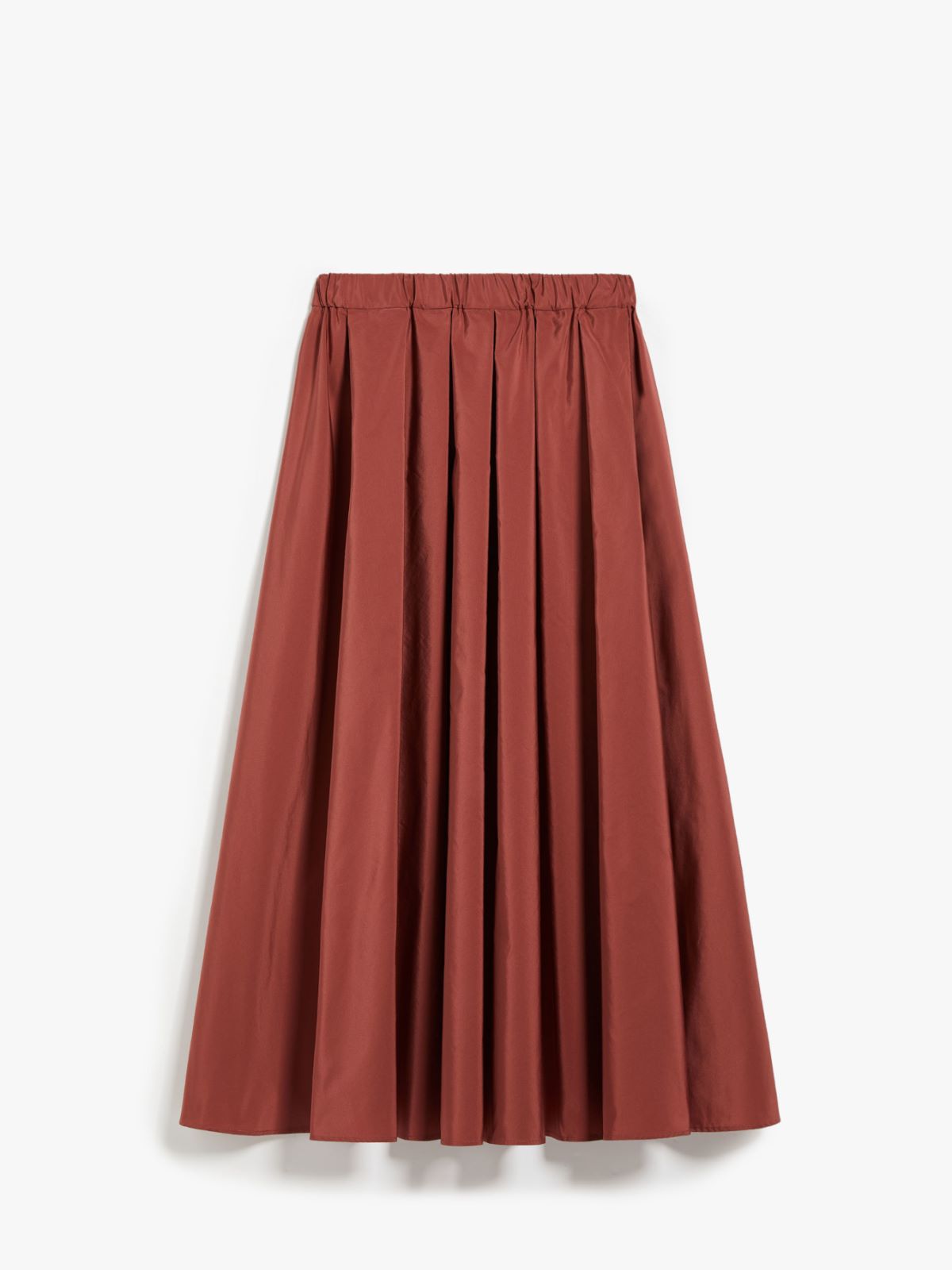Flared cotton-blend taffeta skirt - RUST - Weekend Max Mara - 5