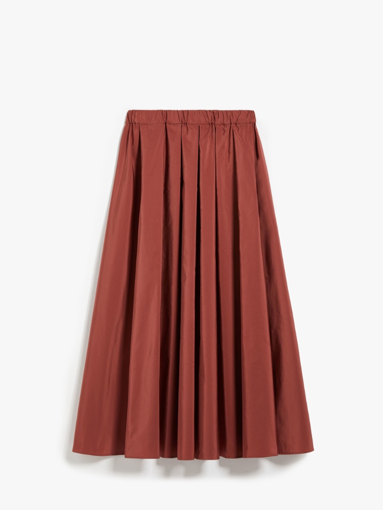 Flared cotton-blend taffeta skirt - RUST - Weekend Max Mara - 2