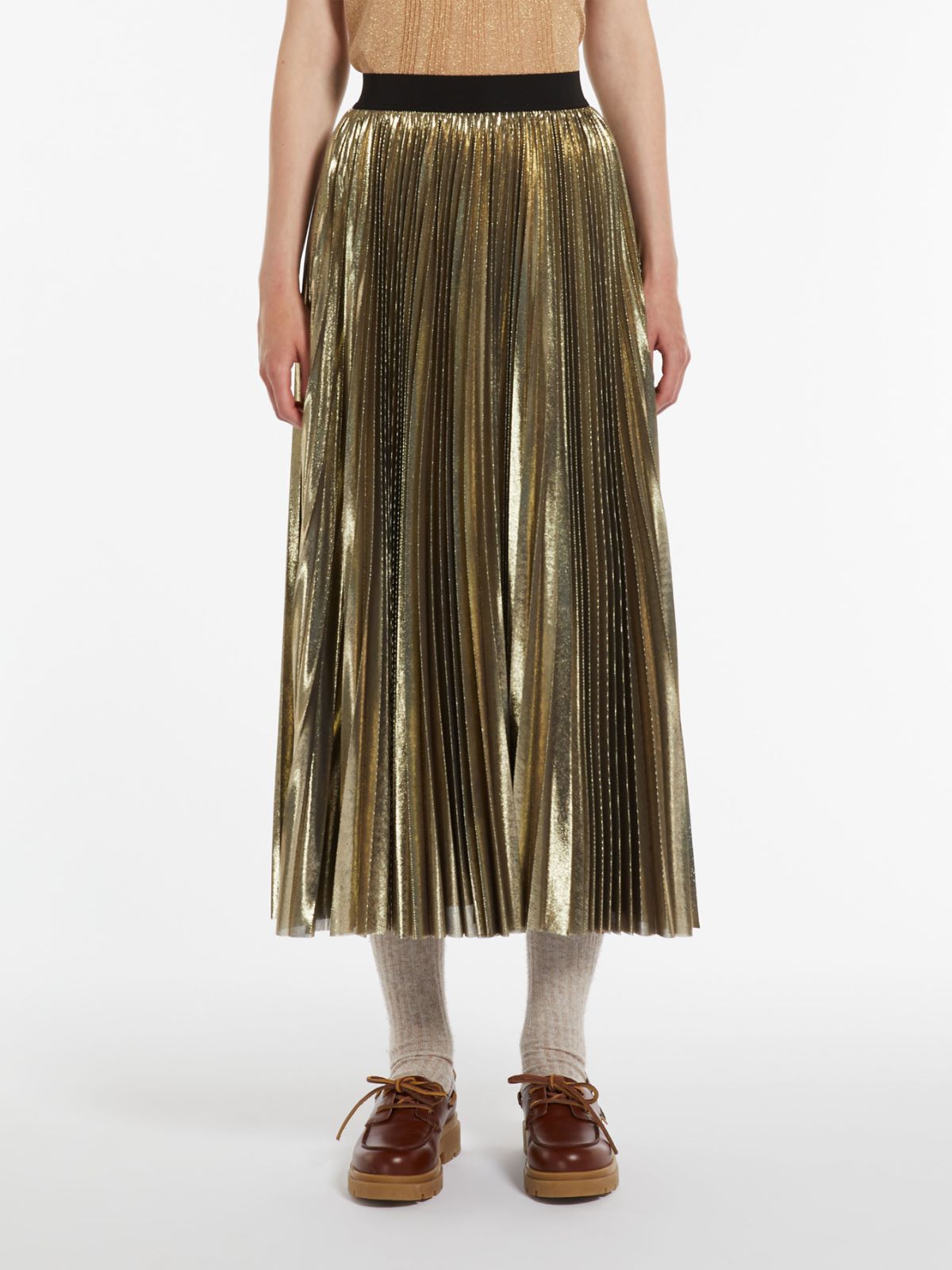 Pleated georgette skirt - GOLD - Weekend Max Mara - 2