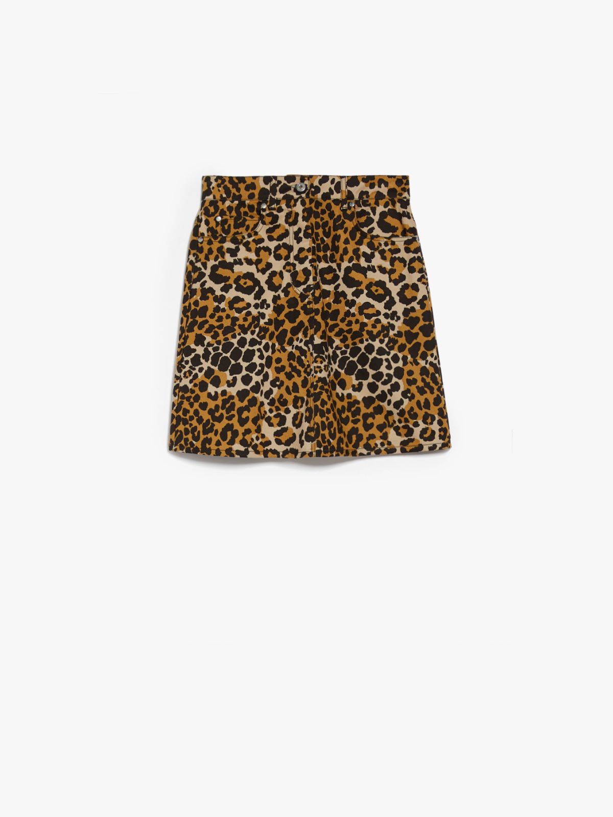 Leopard print discount mini skirt cotton