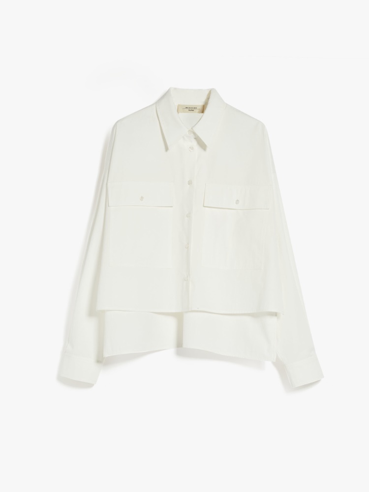 Pocket-detail poplin shirt - WHITE - Weekend Max Mara