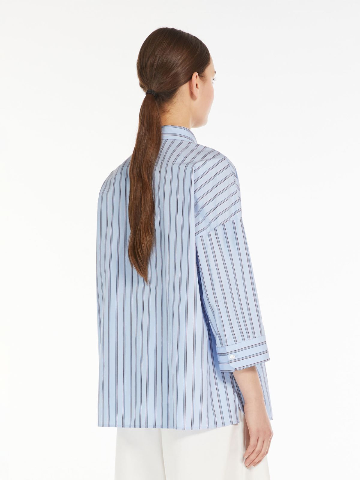 Cotton poplin shirt, light blue | Weekend Max Mara 