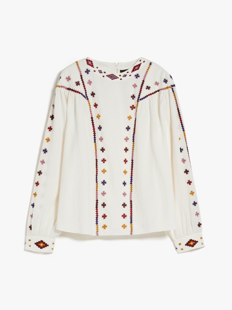 Cotton sable blouse - IVORY - Weekend Max Mara