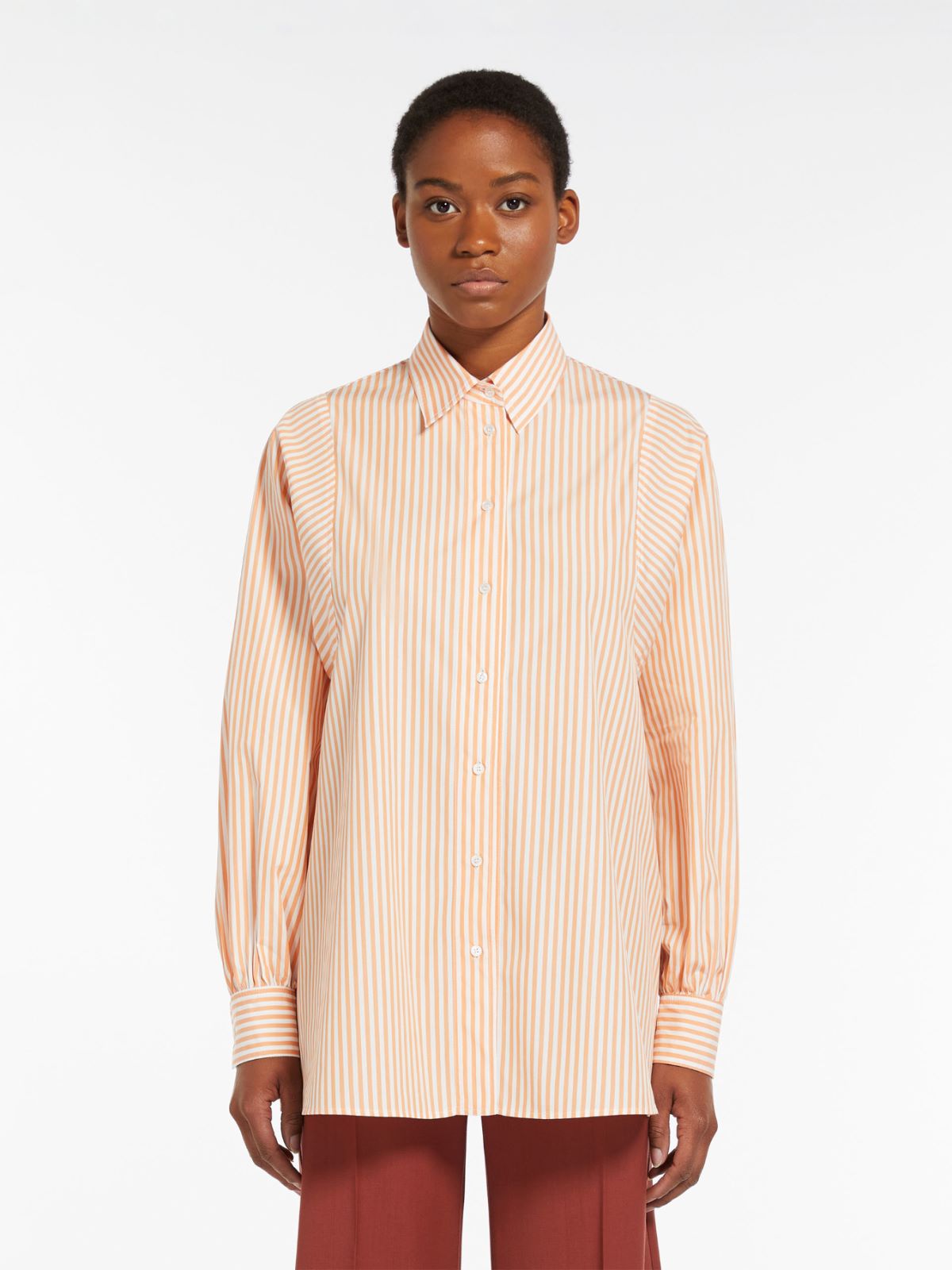 Striped cotton shirt - ORANGE - Weekend Max Mara - 2