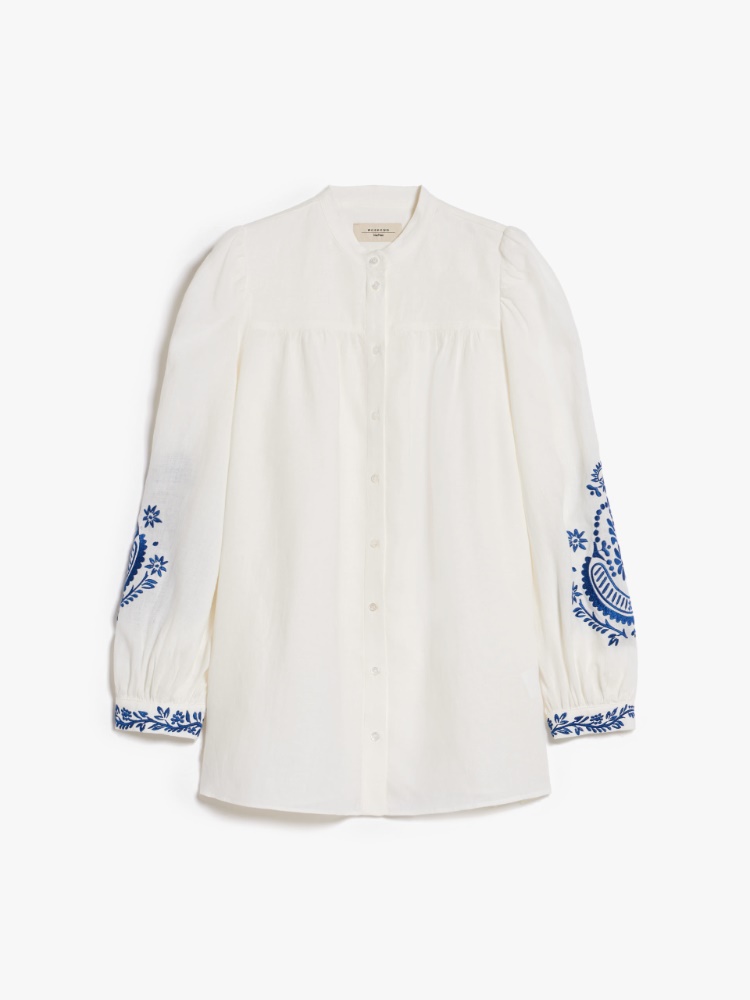 AEXAE Linen Woven Shirt in White … curated on LTK