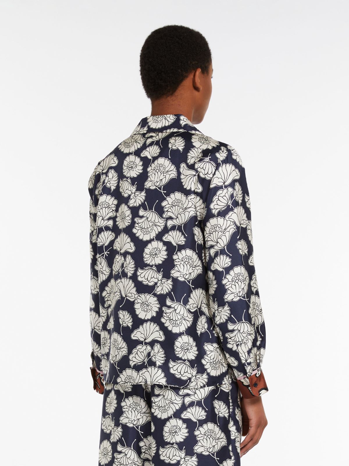 Printed silk pyjama shirt - NAVY - Weekend Max Mara - 3