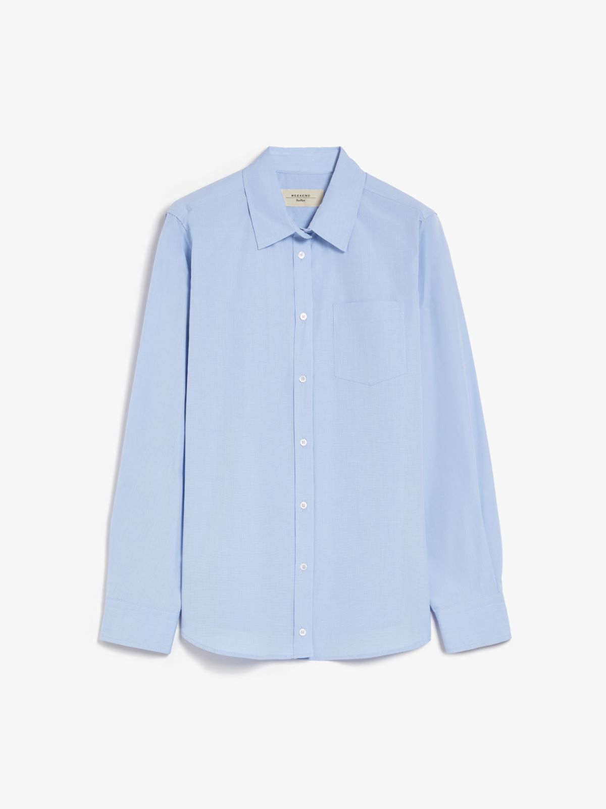 Straight poplin shirt, sky blue | Weekend Max Mara