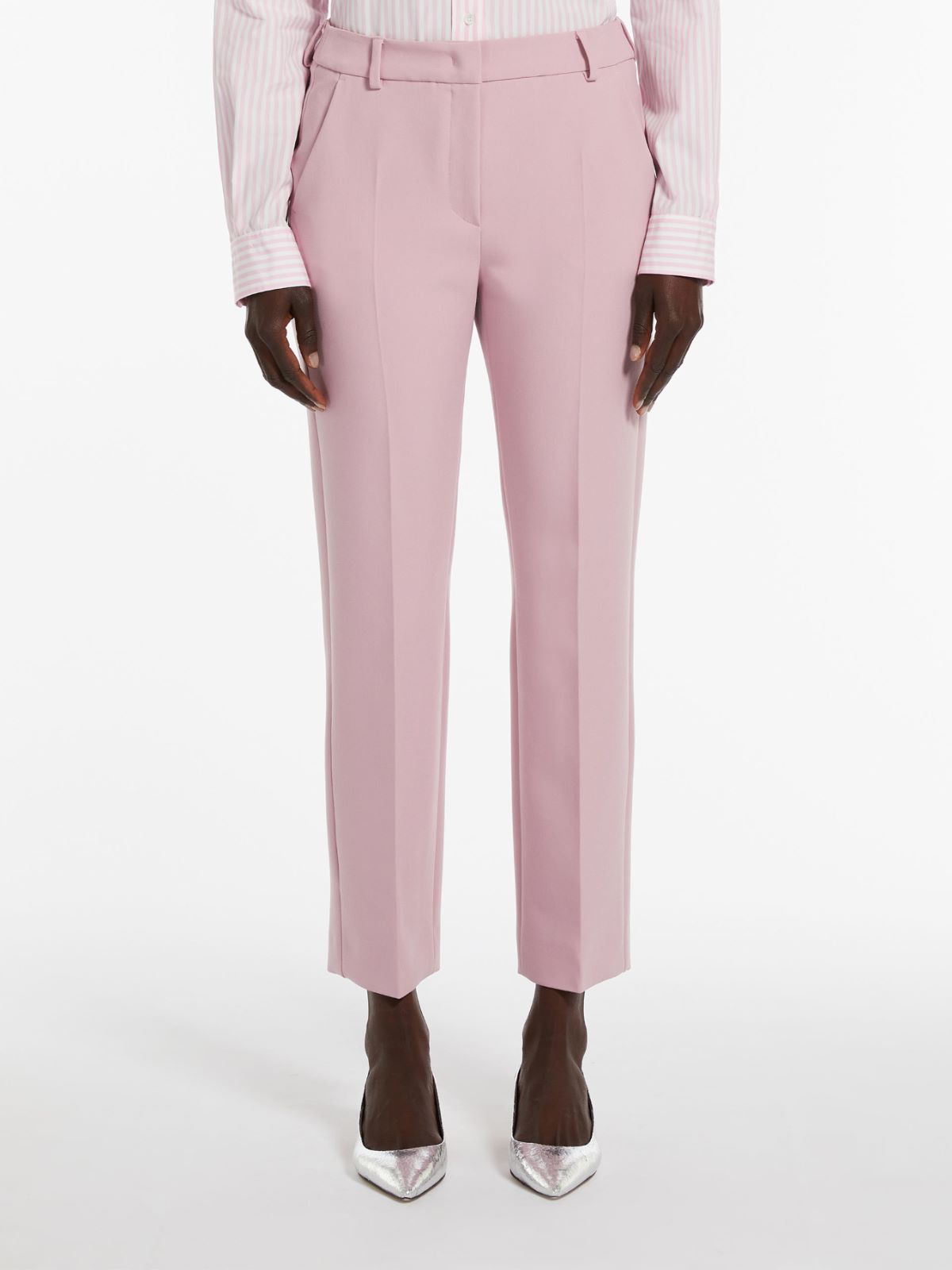Straight-fit viscose canvas trousers - PINK - Weekend Max Mara - 2