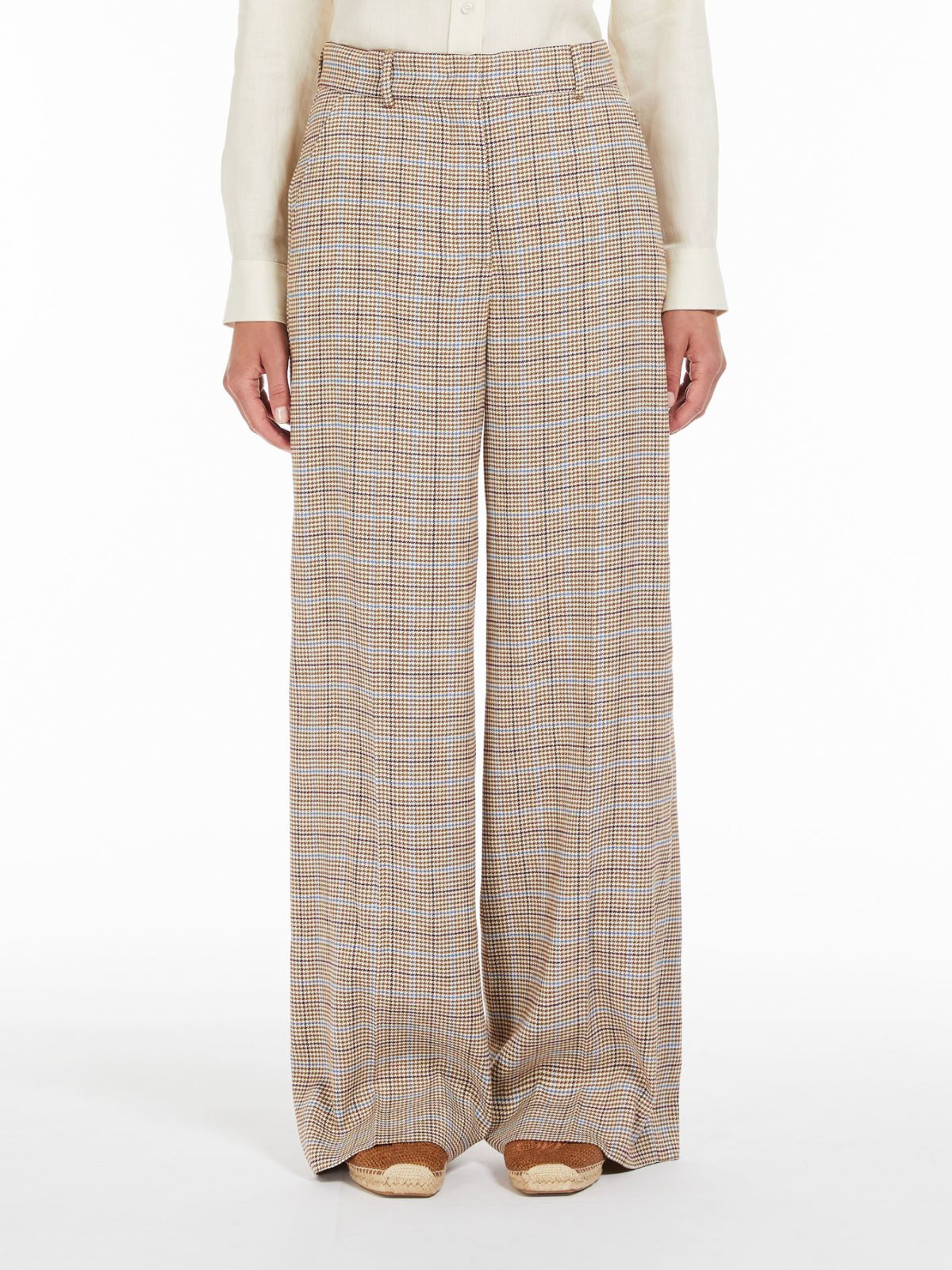 Linen and cotton twill trousers, terra cotta | Weekend Max Mara