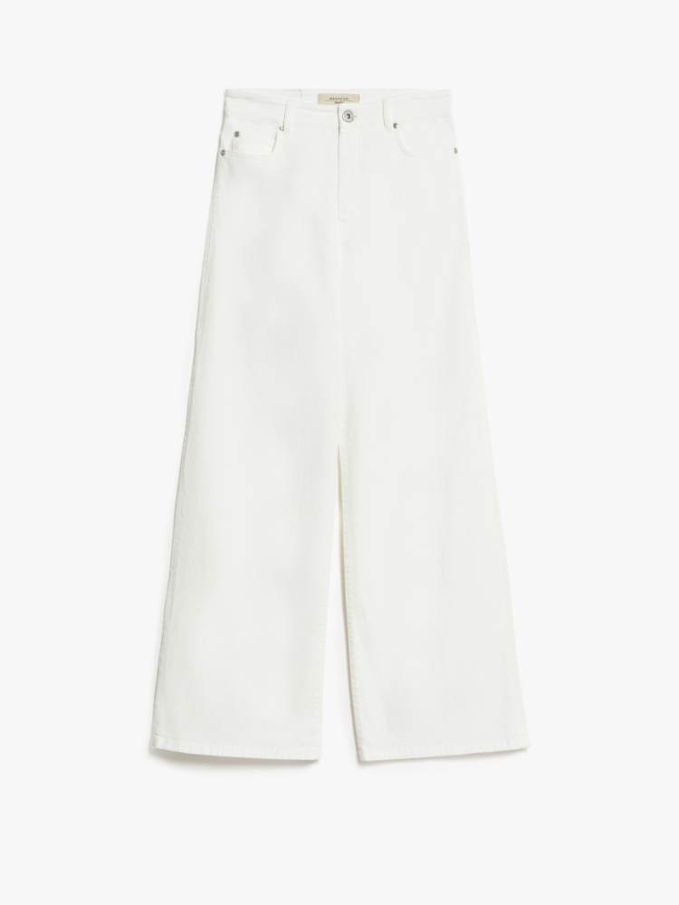 Cropped cotton trousers - WHITE - Weekend Max Mara