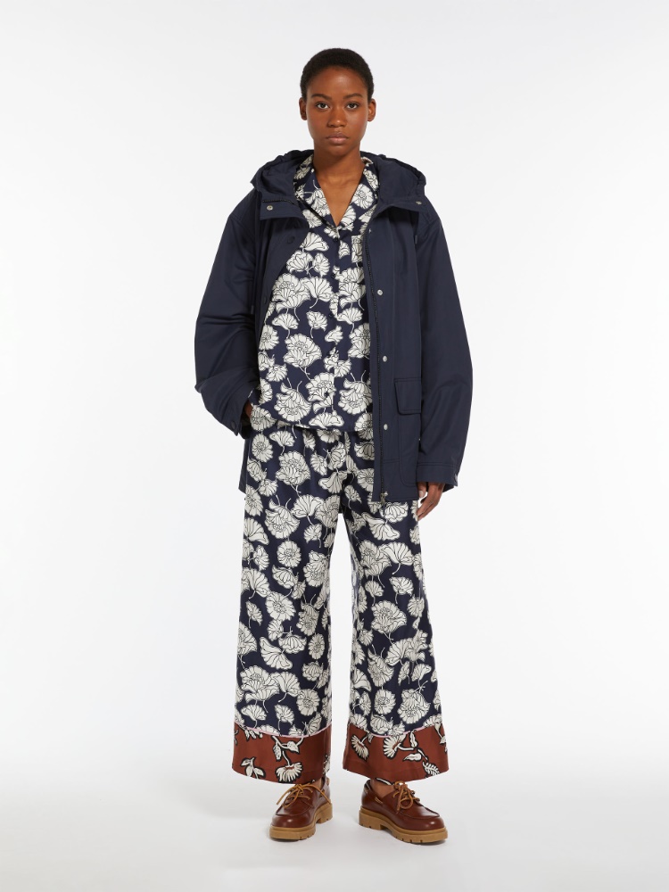 Printed silk pyjama trousers - NAVY - Weekend Max Mara