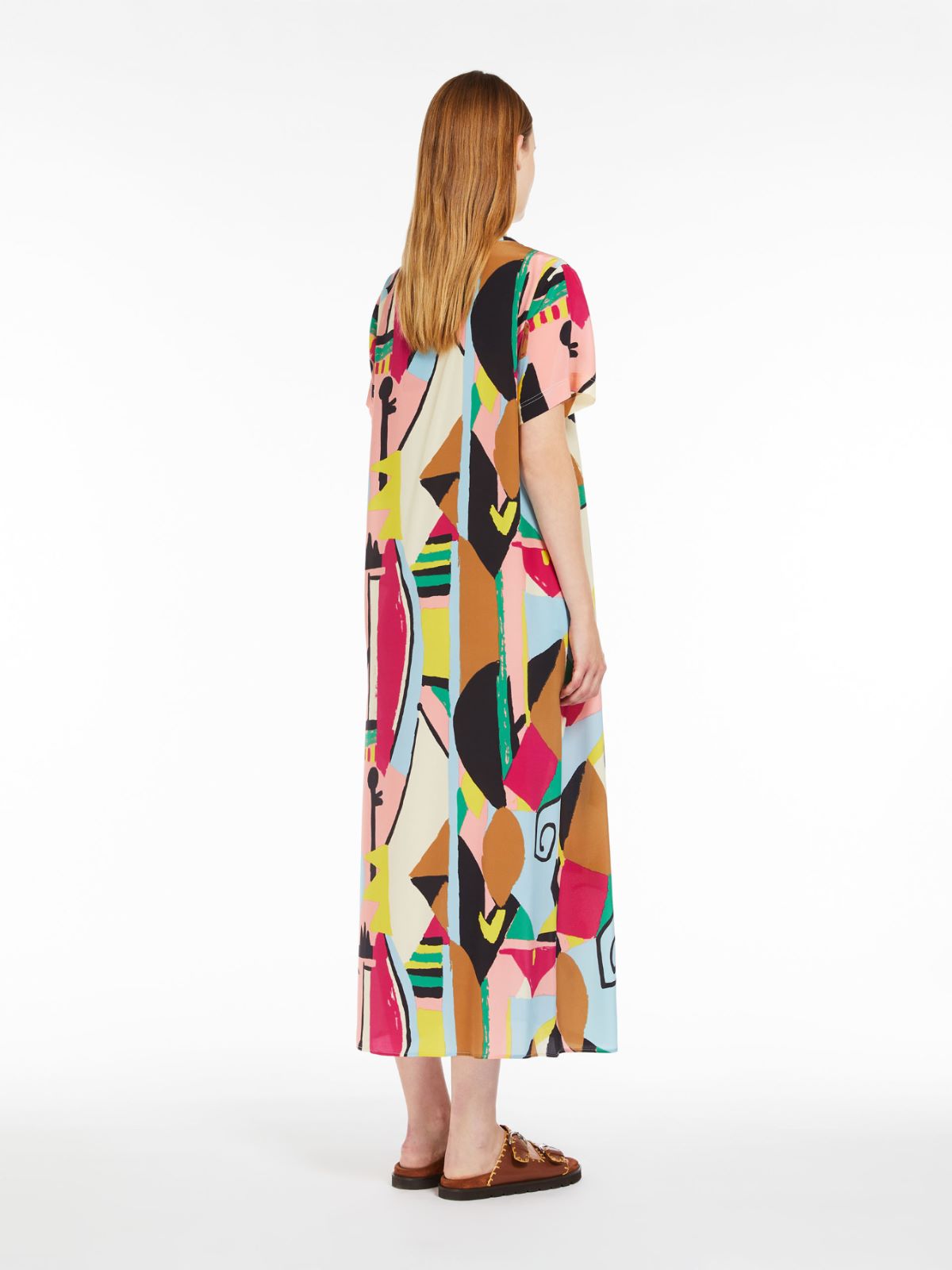 Silk crepe de chine dress, multicolour | Weekend Max Mara