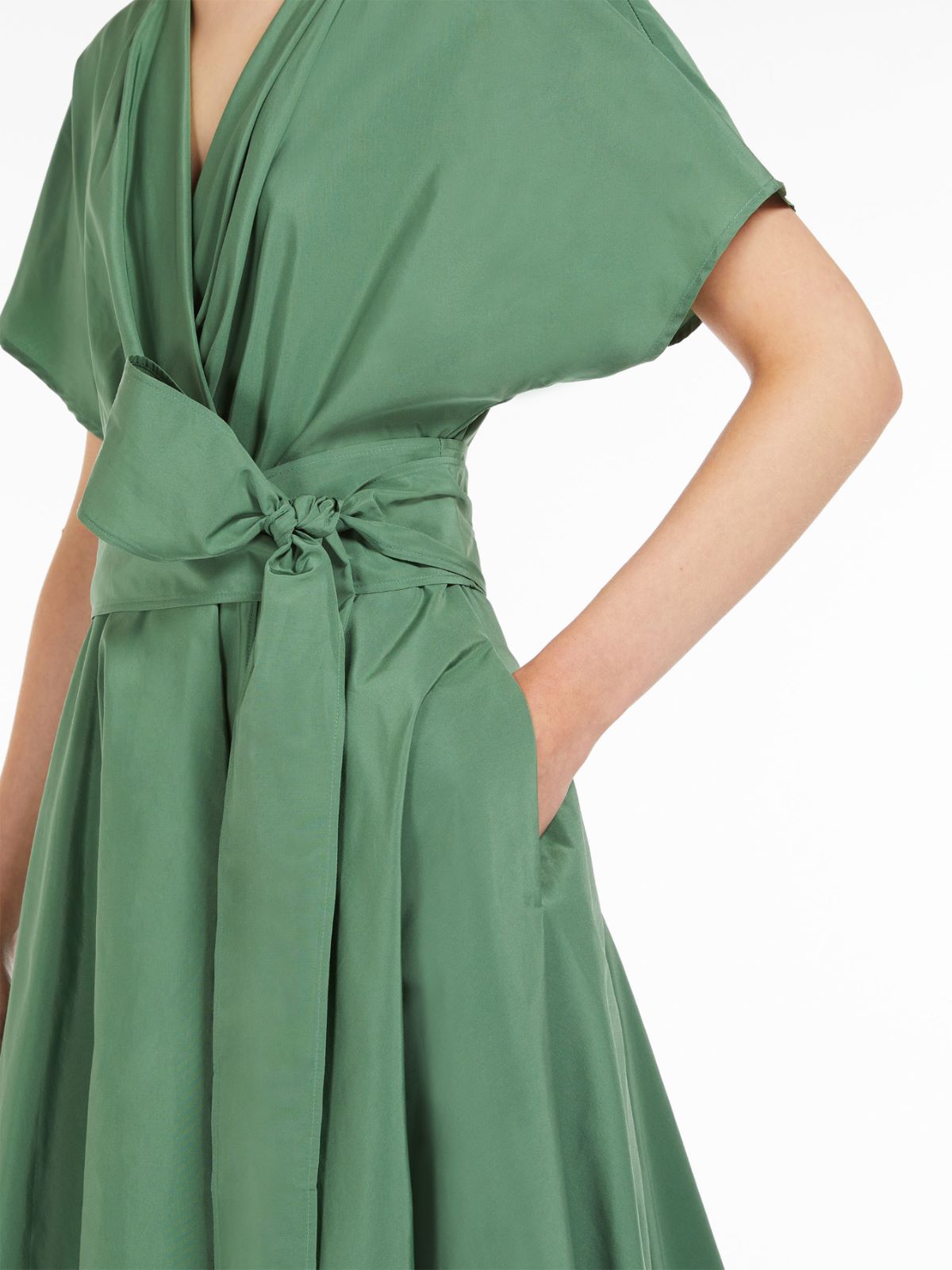 Cotton taffeta dress, green | Weekend Max Mara