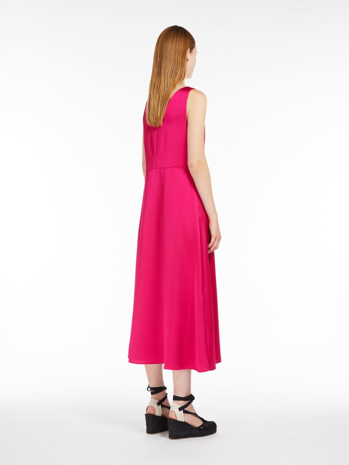 Fluid satin dress, fuchsia | Weekend Max Mara