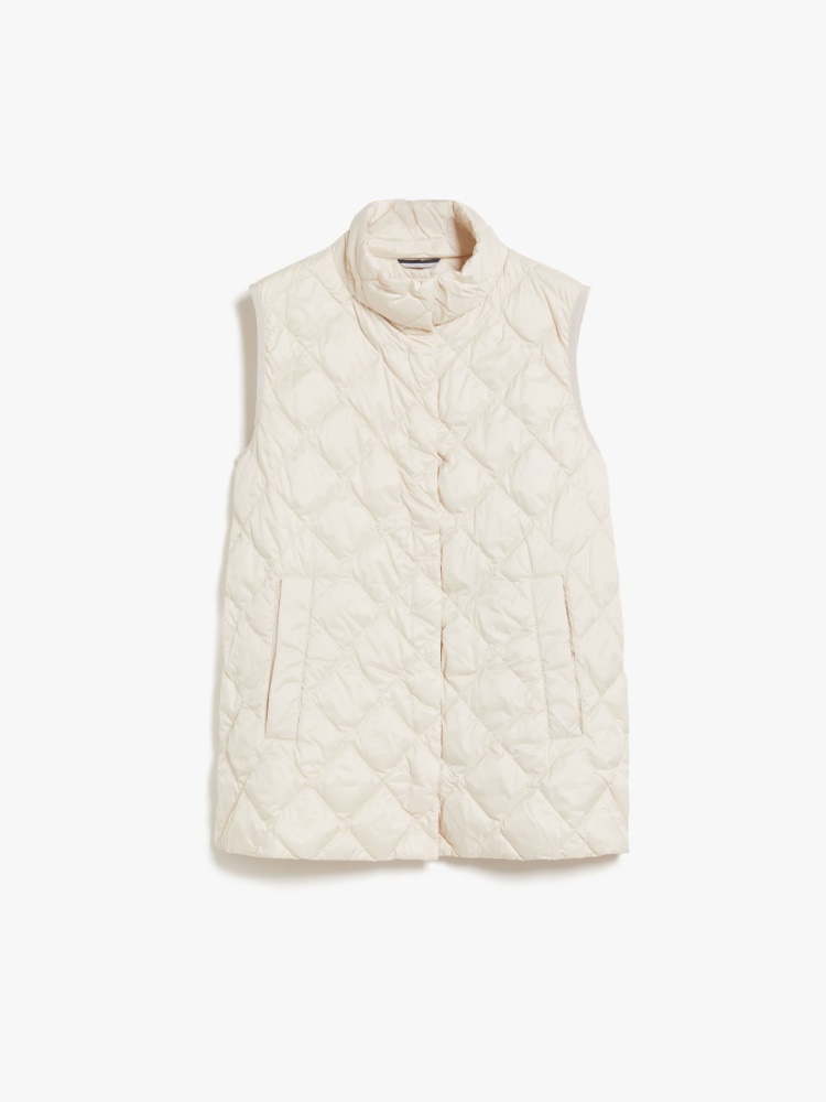 Water-repellent quilted fabric gilet - IVORY - Weekend Max Mara