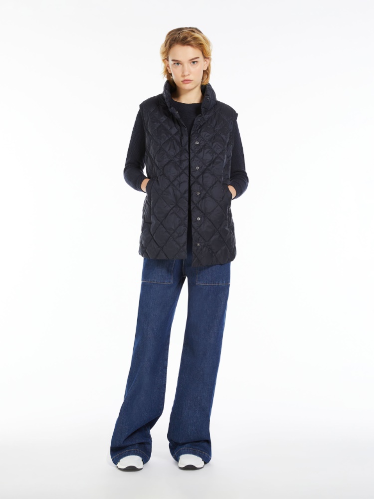 Water-repellent quilted fabric gilet - NAVY - Weekend Max Mara