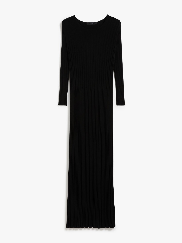Flared rib-knit dress - BLACK - Weekend Max Mara - 2