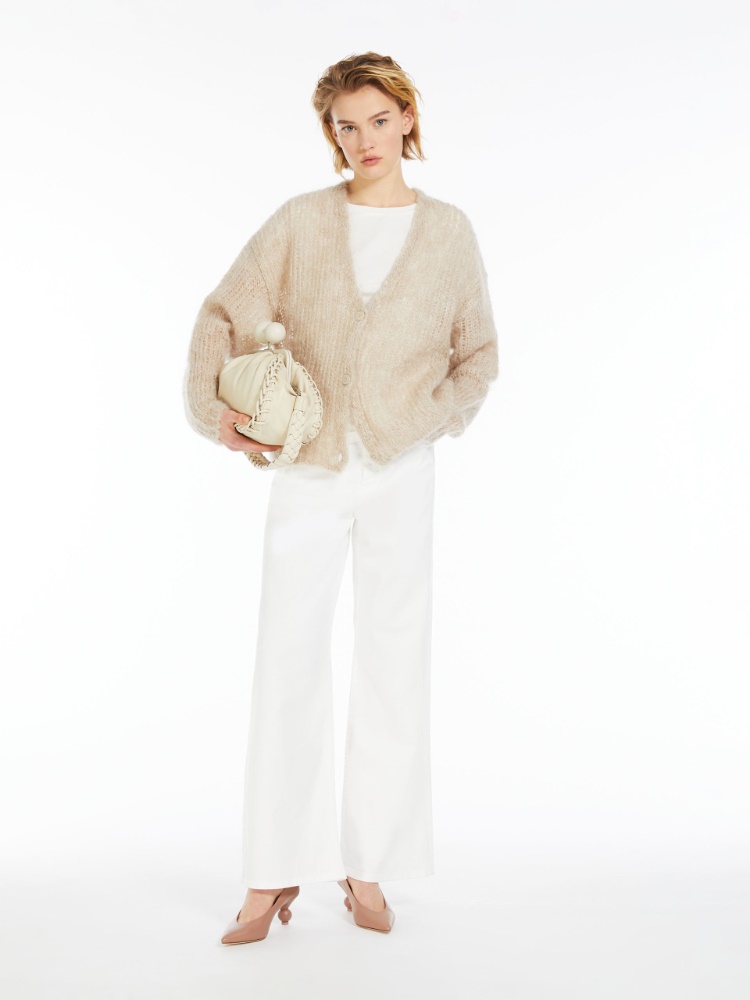 Cardigan over in mohair a coste - AVORIO - Weekend Max Mara