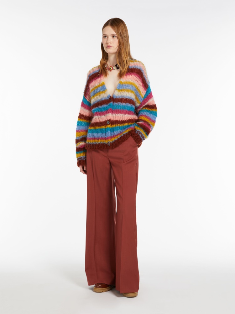 Oversized rib-knit mohair cardigan - MULTICOLOUR - Weekend Max Mara