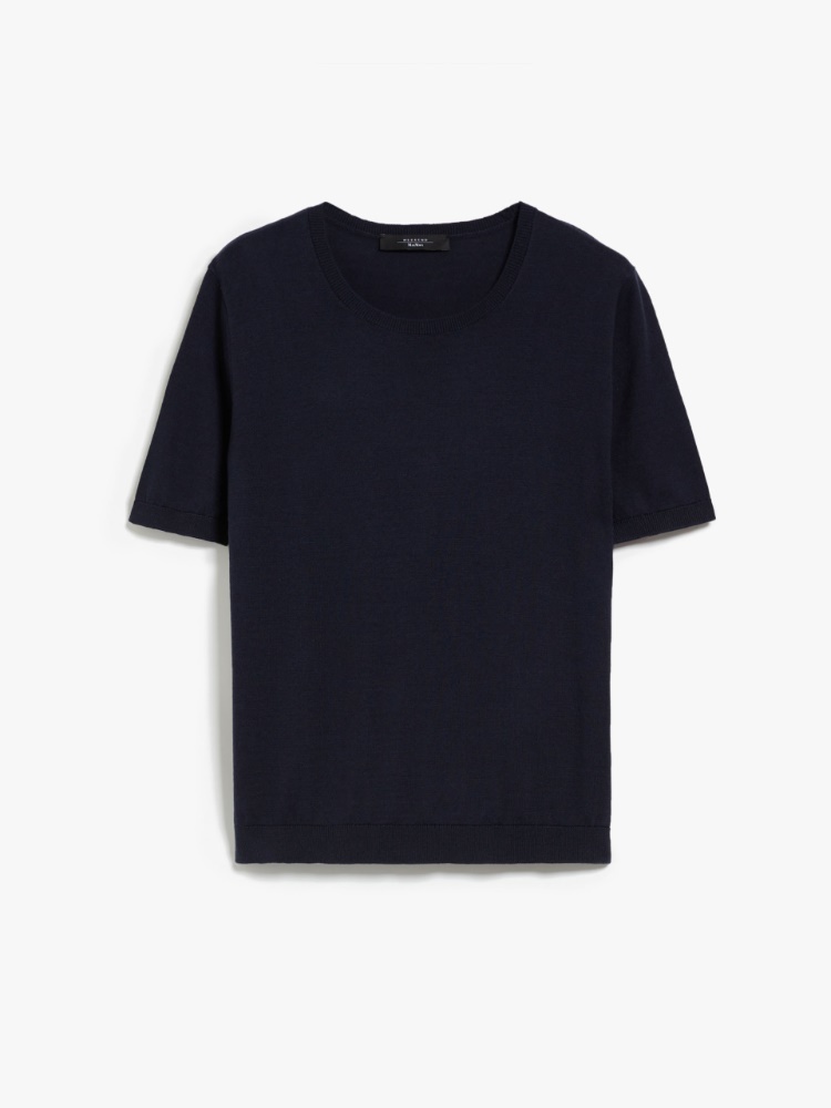 T-shirt in filato di seta e cotone - BLU - Weekend Max Mara - 2
