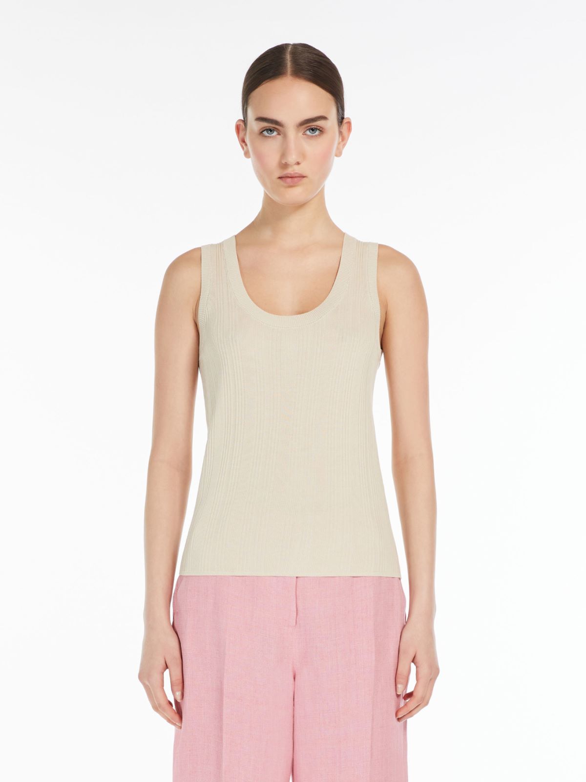 Viscose vest top, beige Weekend Max Mara