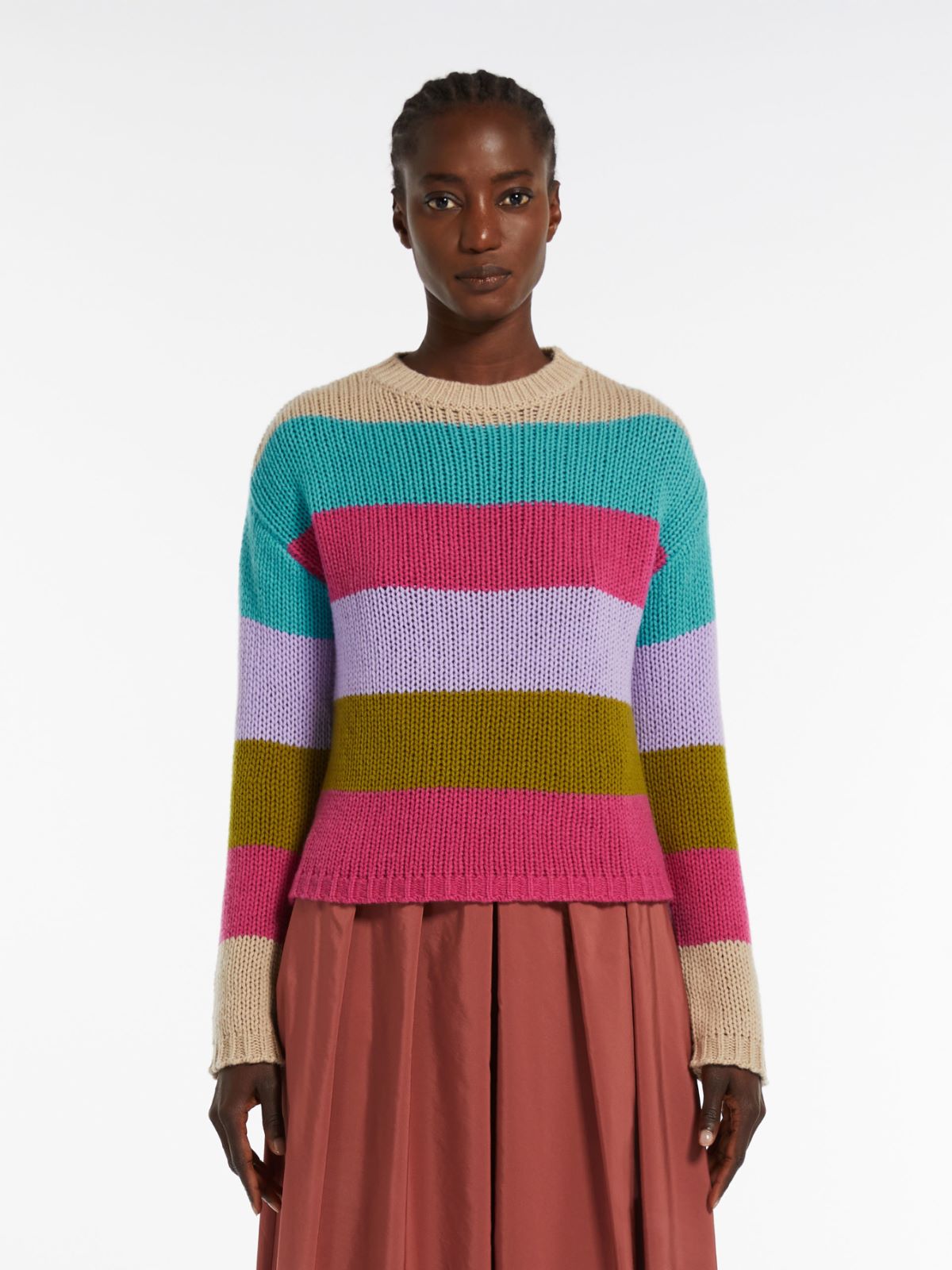 Cashmere crew-neck sweater, multicolour | Weekend Max Mara
