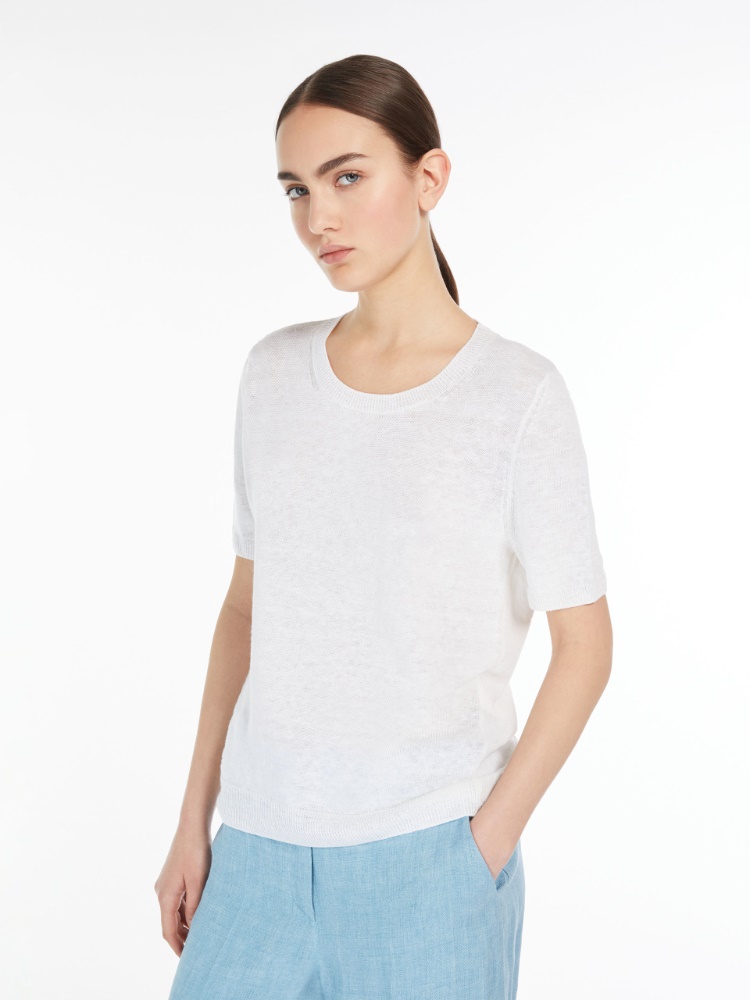 Linen yarn T-shirt - WHITE - Weekend Max Mara