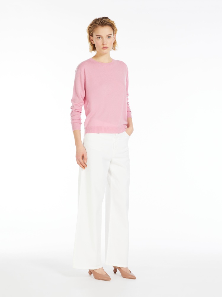 Wool and cashmere crew-neck sweater - PINK - Weekend Max Mara