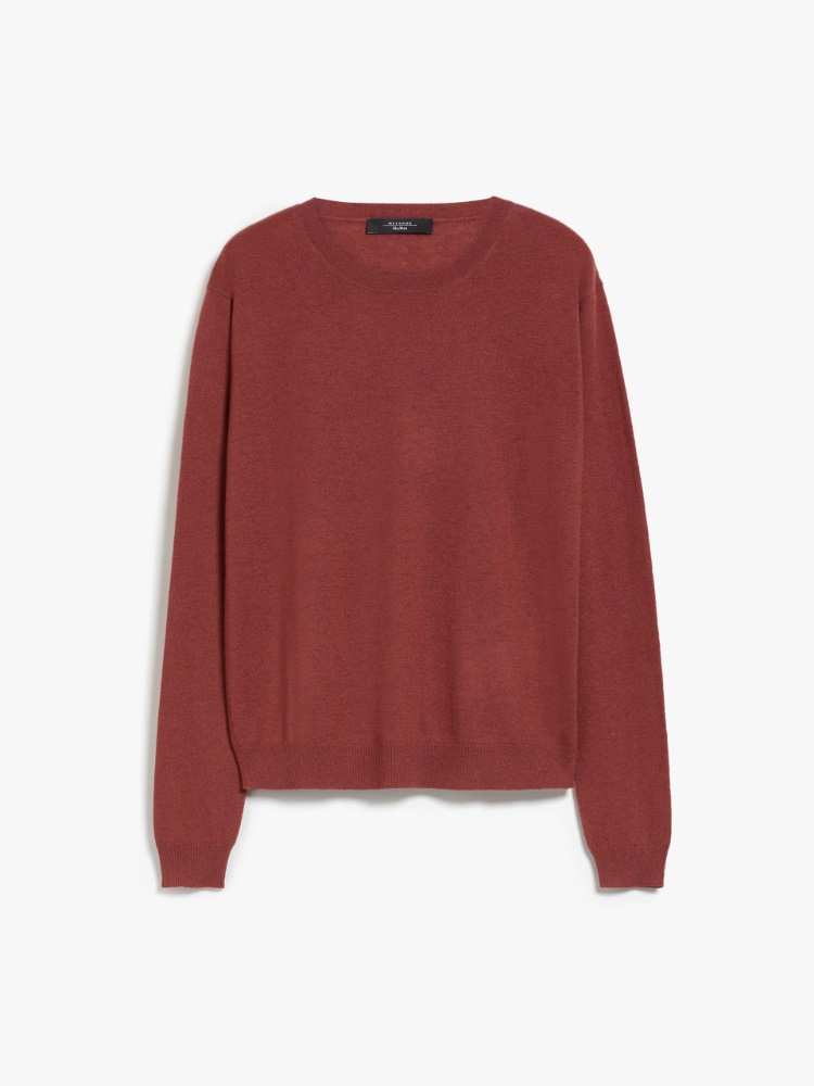 Wool and cashmere crew-neck sweater - RUST - Weekend Max Mara