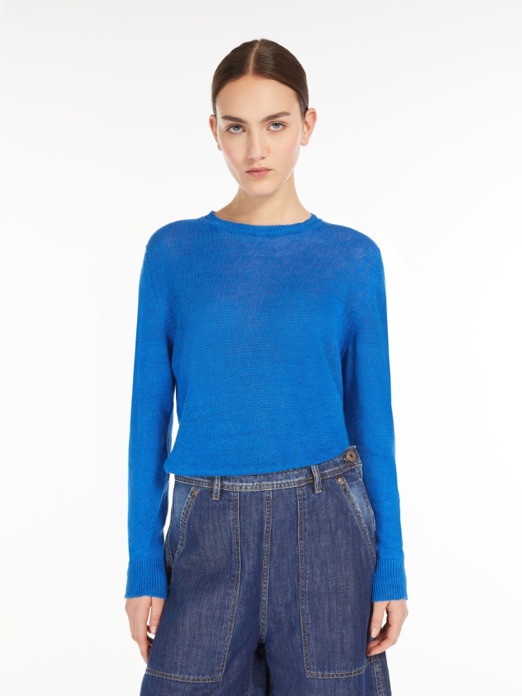 Linen yarn sweater - CORNFLOWER BLUE - Weekend Max Mara