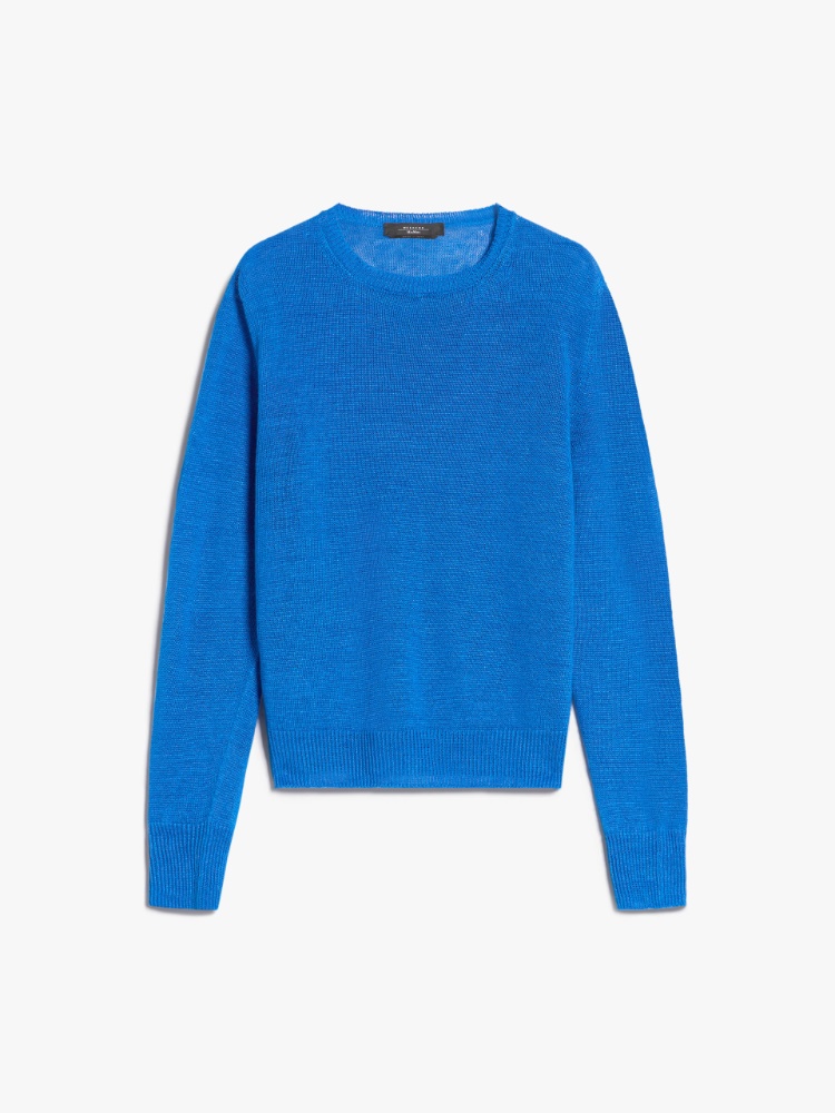 Linen yarn sweater - CORNFLOWER BLUE - Weekend Max Mara - 2