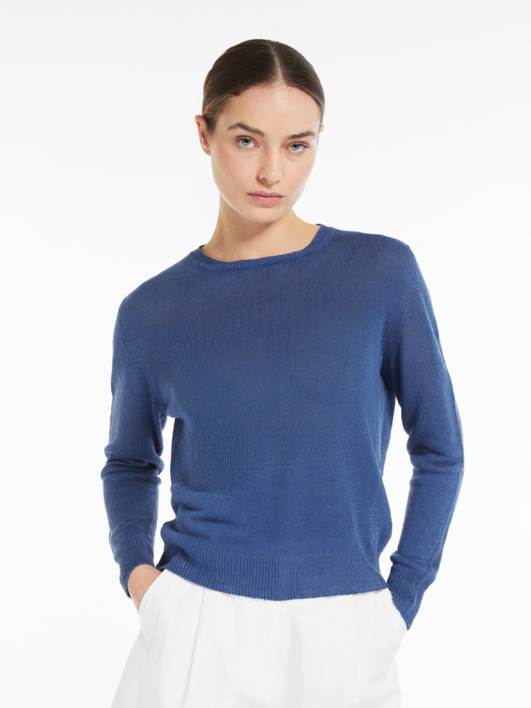 Linen yarn sweater - NAVY - Weekend Max Mara