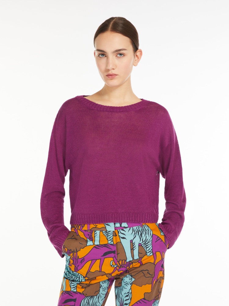 Linen yarn sweater - PURPLE - Weekend Max Mara
